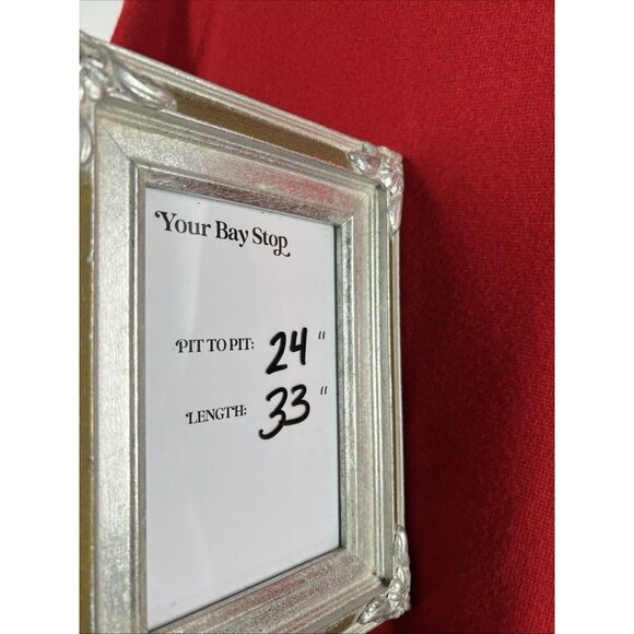 Chicos Sweater Tunic XL Red Black Stripe Pullover Cashmere Blend Long Sleeve - Picture 9 of 9